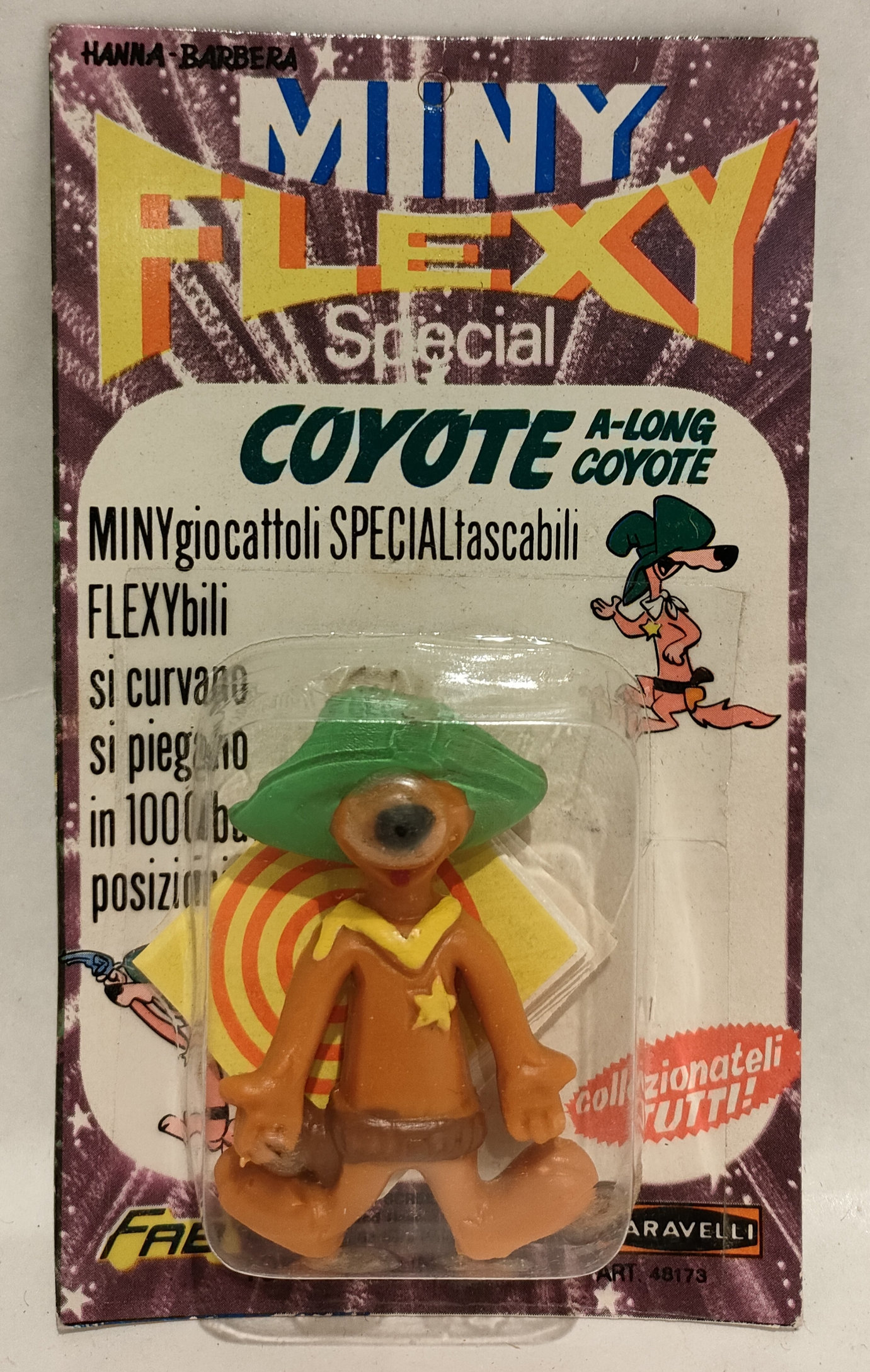 Coyote A/Long Coyote – Cappello Verde – Hanna & Barbera – Mini Flexy – In Blister