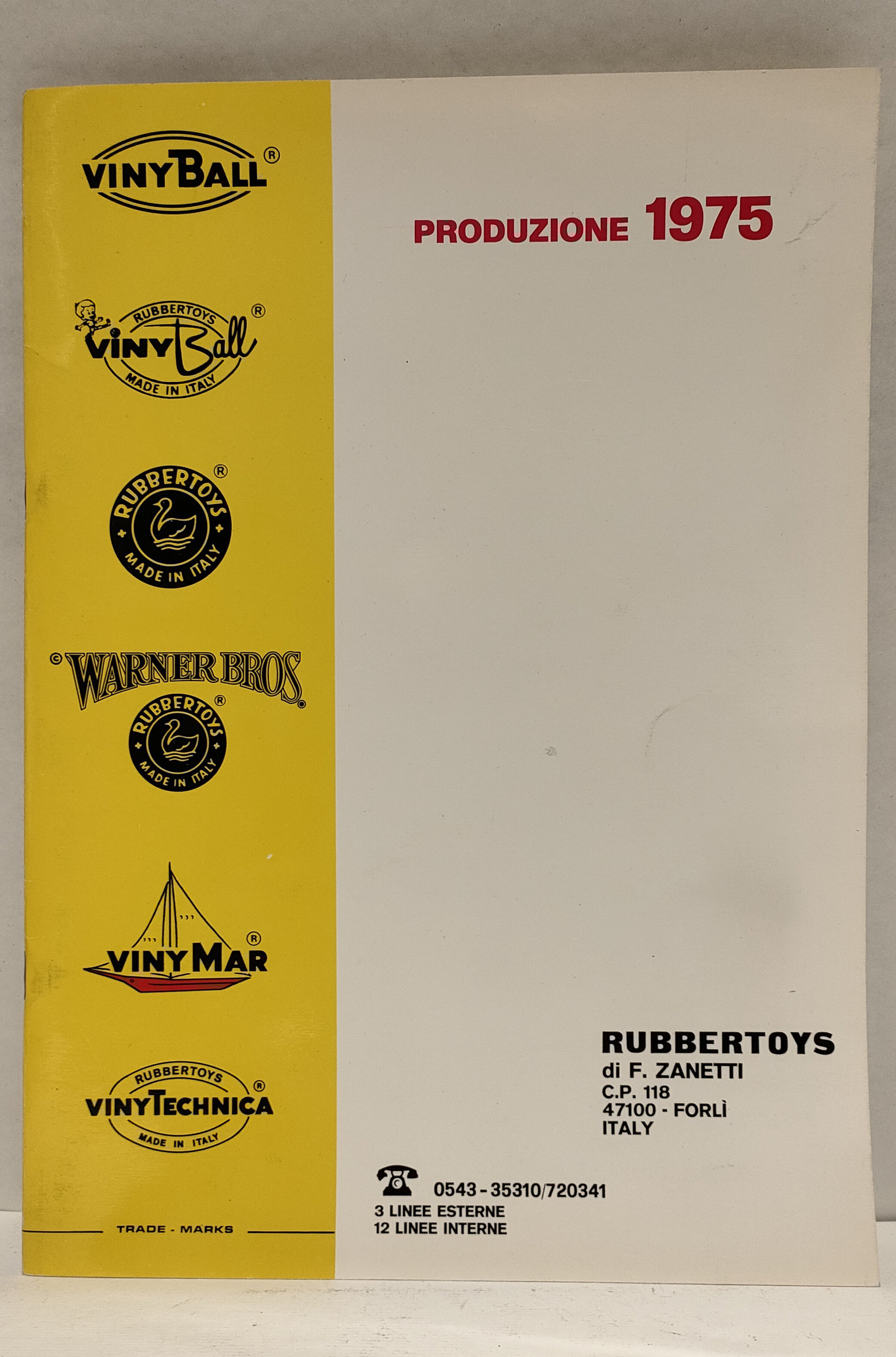 Catalogo Rubbertoys – Produzione 1975