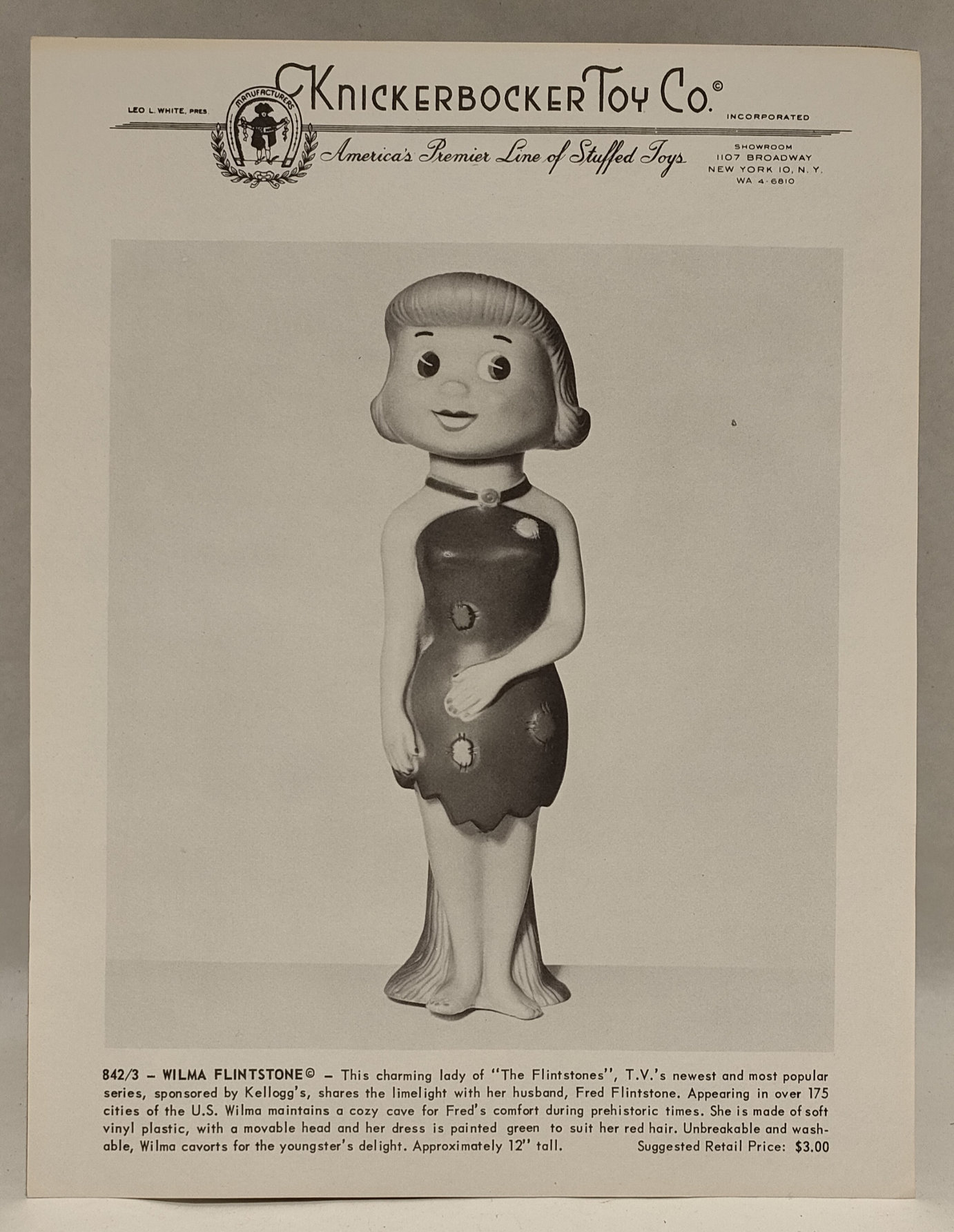 Foglio Originale da Catalogo di Wilma