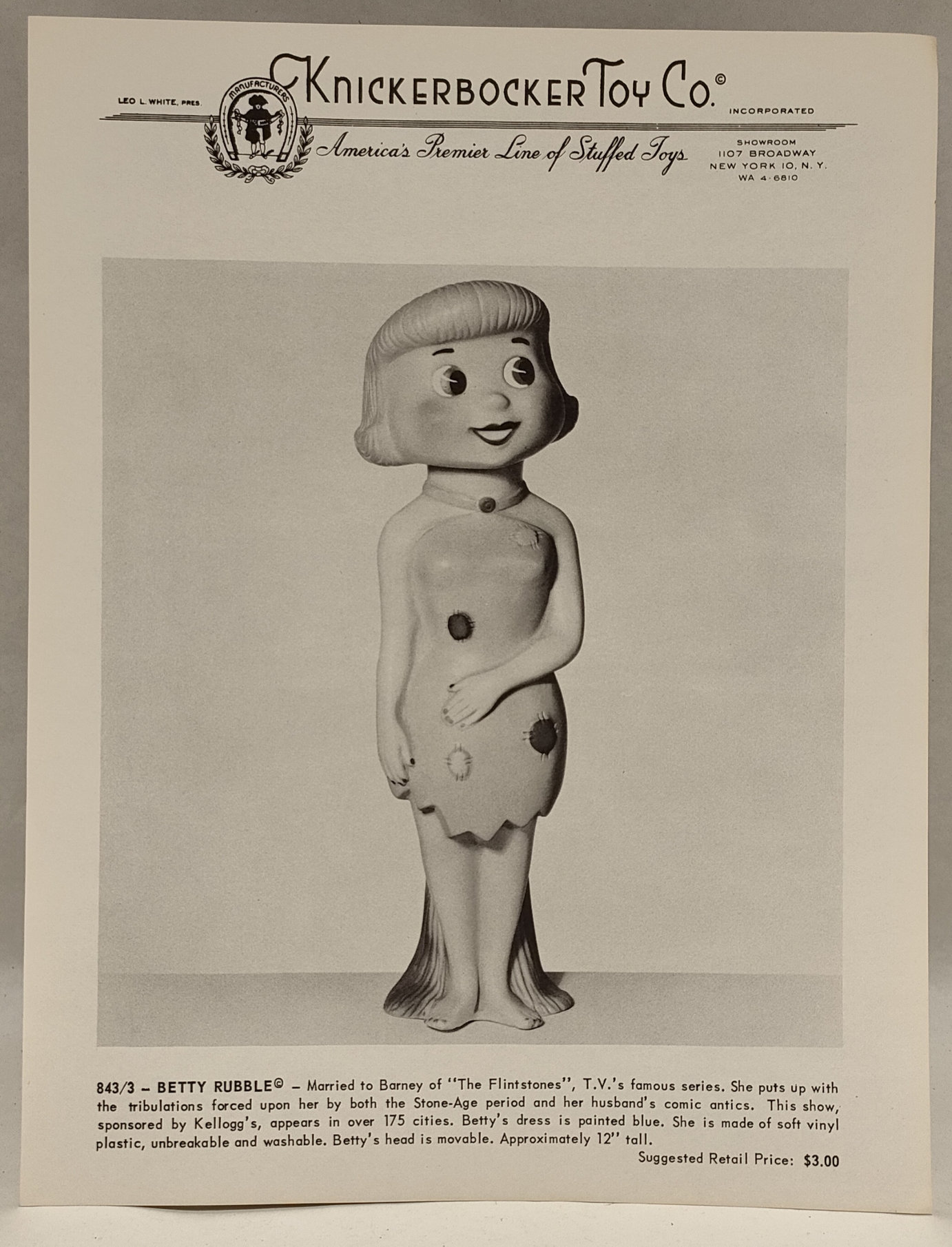Foglio Originale da Catalogo di Betty
