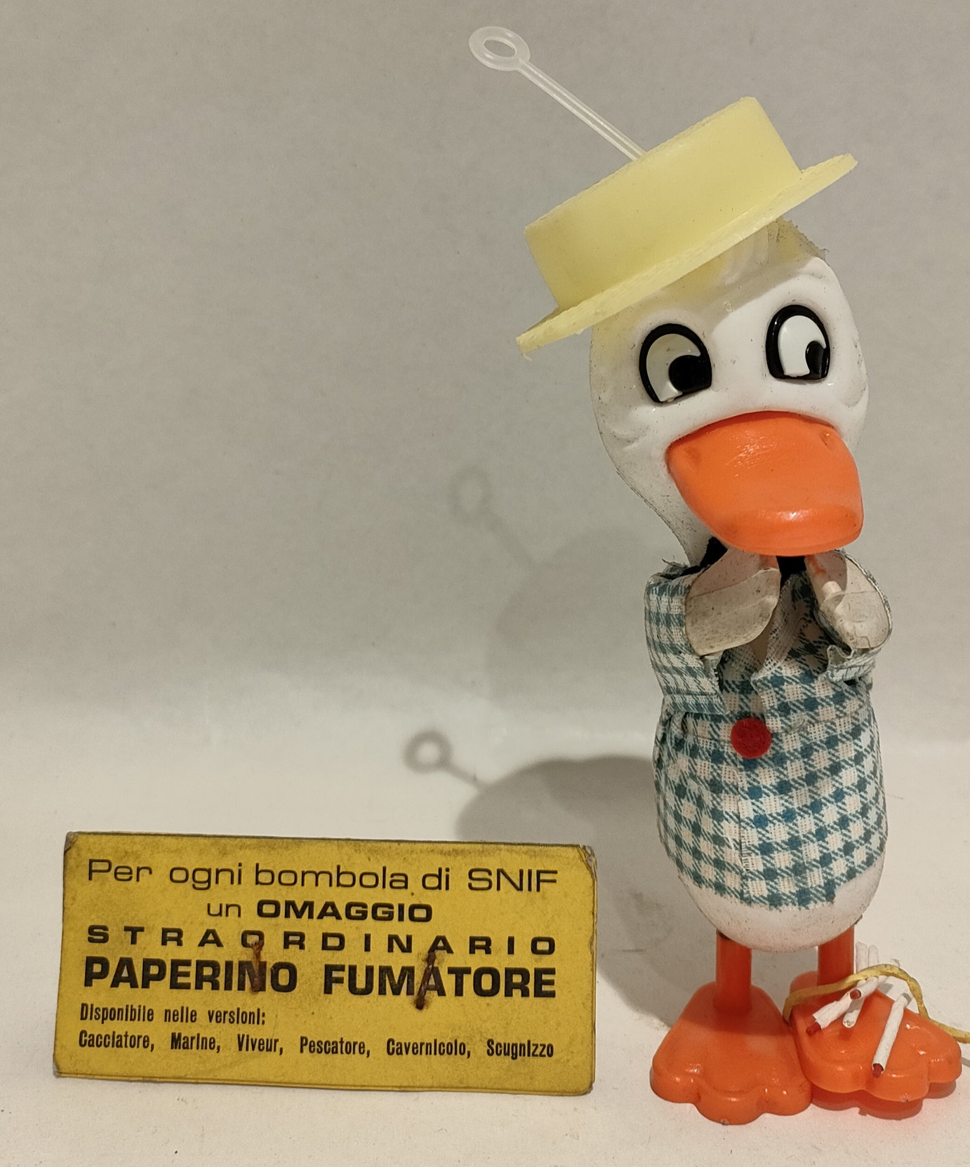 Paperino Fumatore – Cappello Giallo – Componibile
