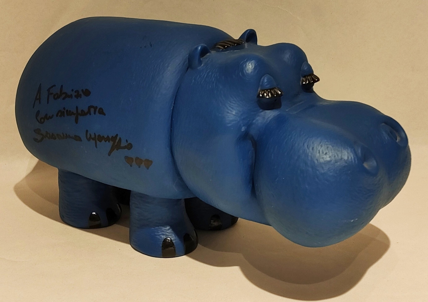 Ippopotamo Pippo Lines – Marca Huggies – Autografo Susanna Messaggio