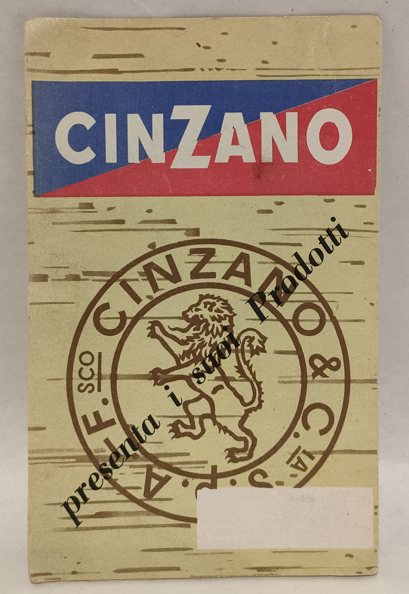Depliant Cinzano