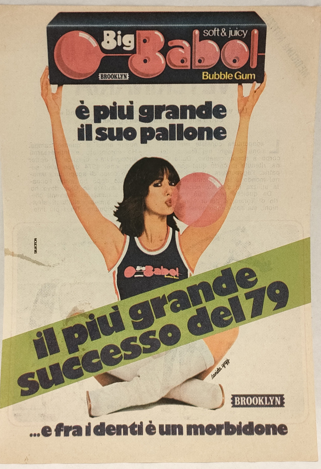 Pubblicità Originale Big Babol con Daniela Goggi