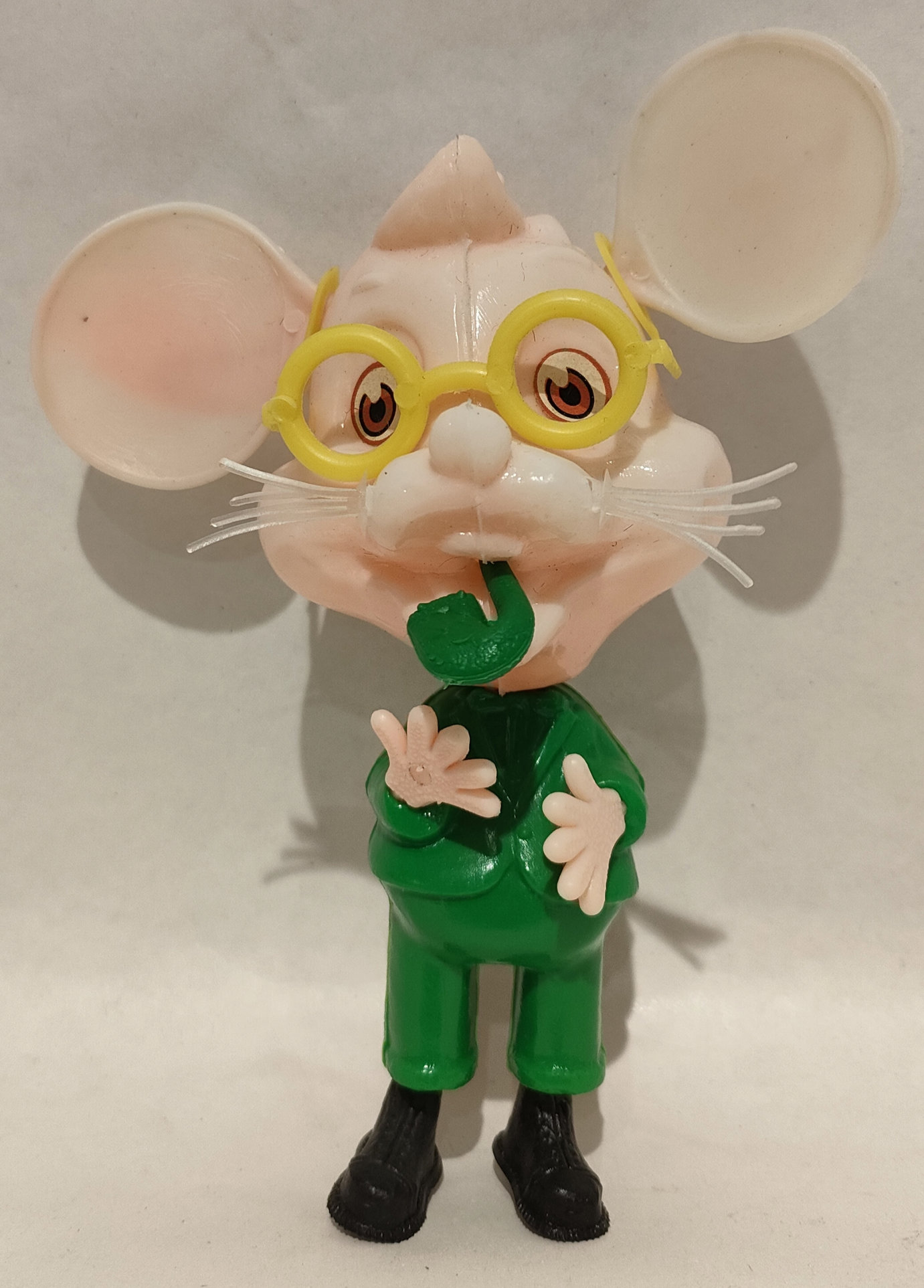 Topo Gigio – Vestito e Pipa Verde – Occhiali Gialli  – Oskar – Componibile Moplas