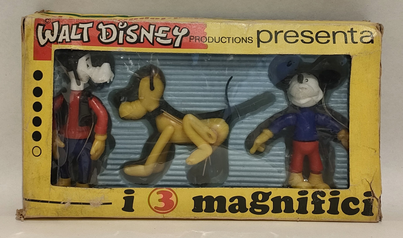 Confezione “I Magnifici 3” Topolino, Pippo e Pluto – Componibili Moplas Disney – In Box