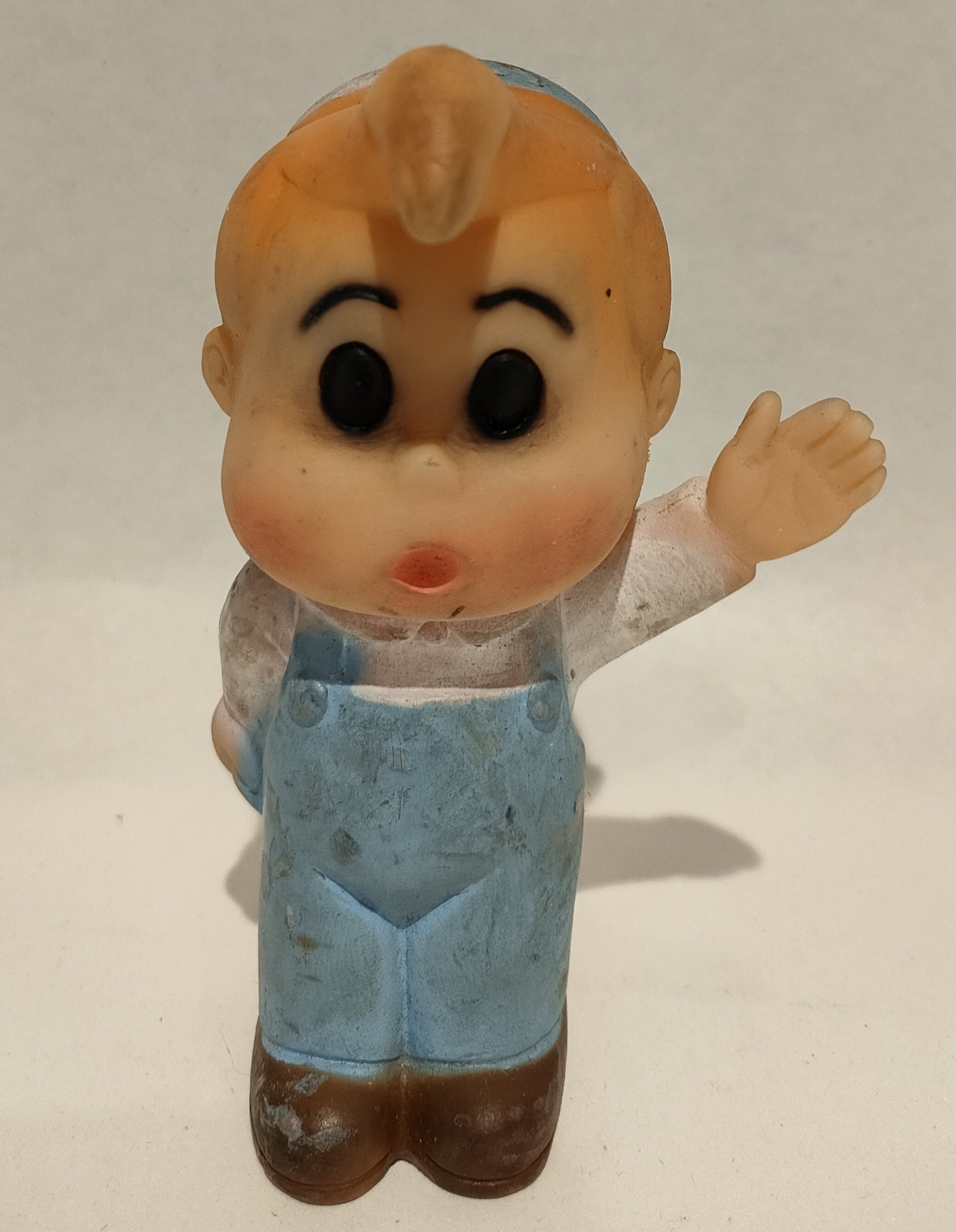 Bambino con Ciuffo – Salopette Azzurra – La Piccola Lulù