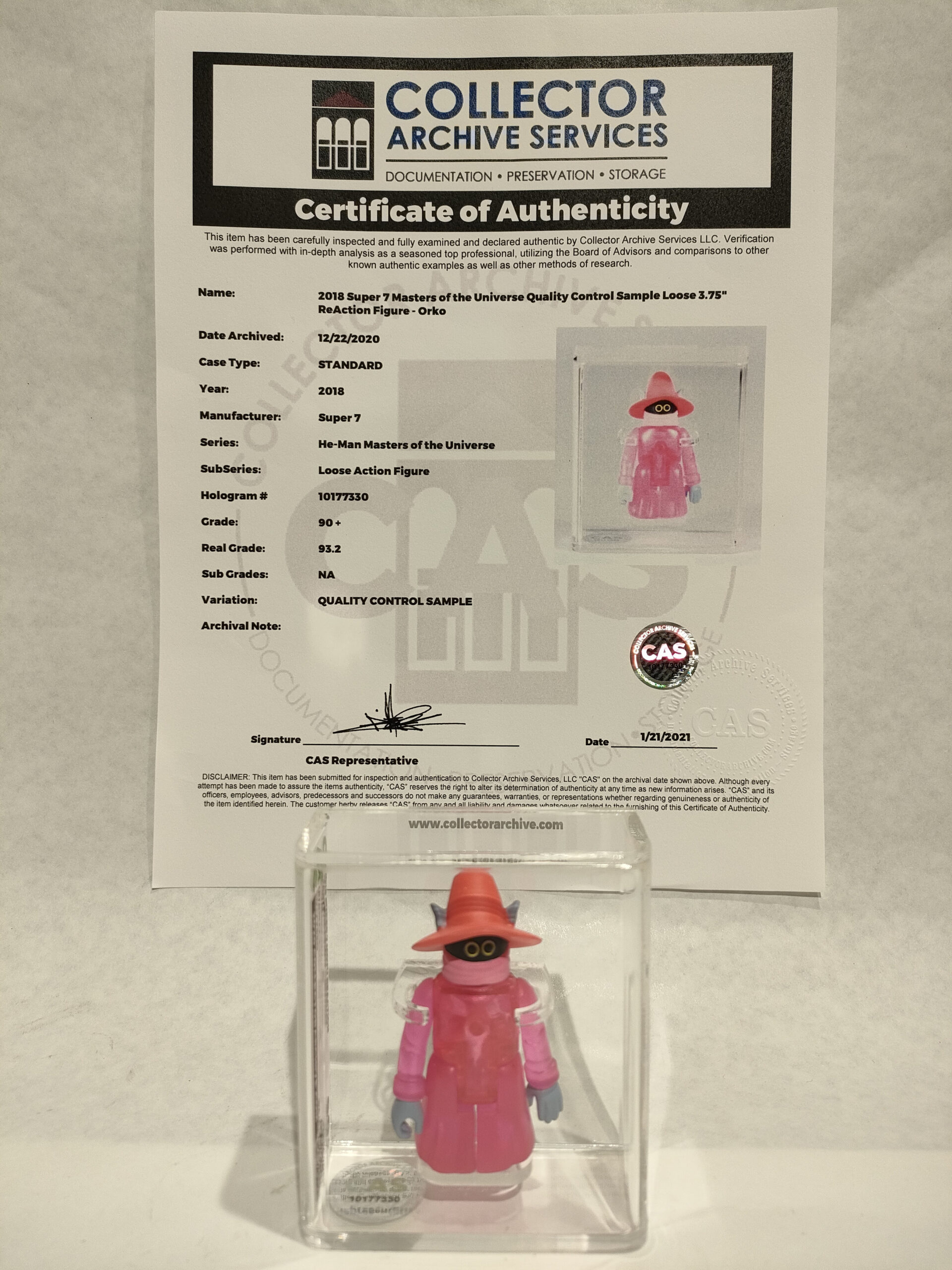 Orko – Masters Of the Universe – Prototipo Certificato di Fabbrica