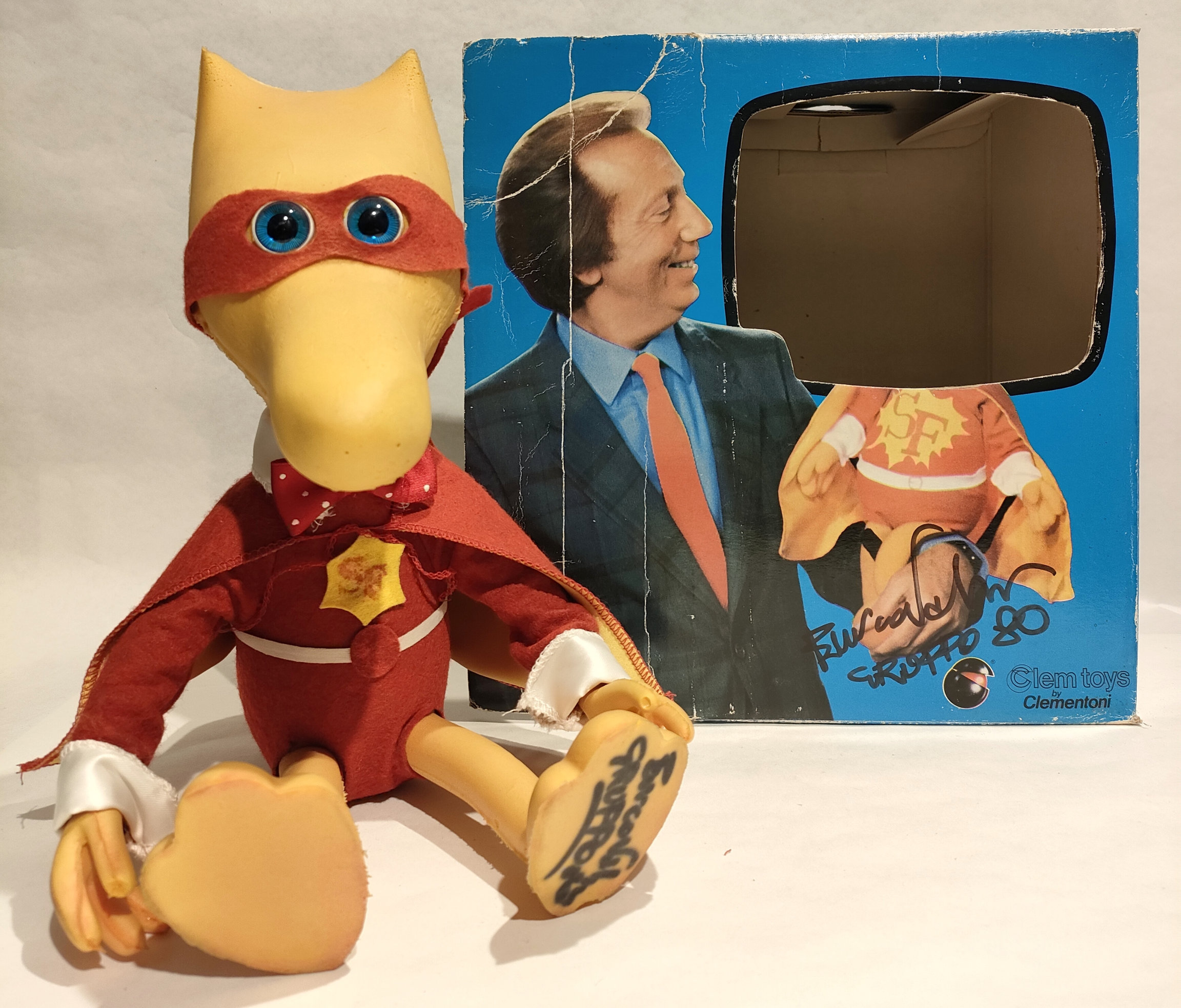 Super Five  in Gomma-Spugna – Autografato Enrico Valenti Gruppo’80  – Canale5 – In Box