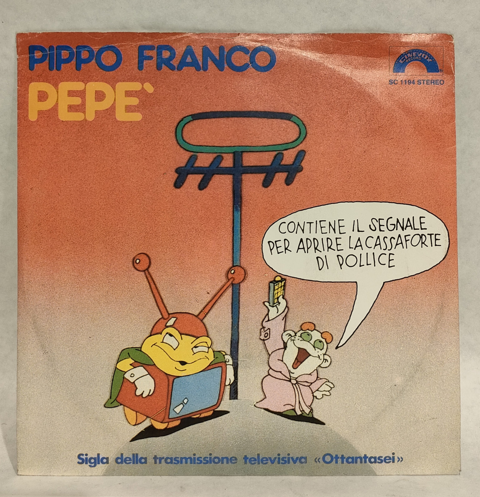 Disco 45 Giri – Pepè – Sigla della Trasmissione – Ottantasei