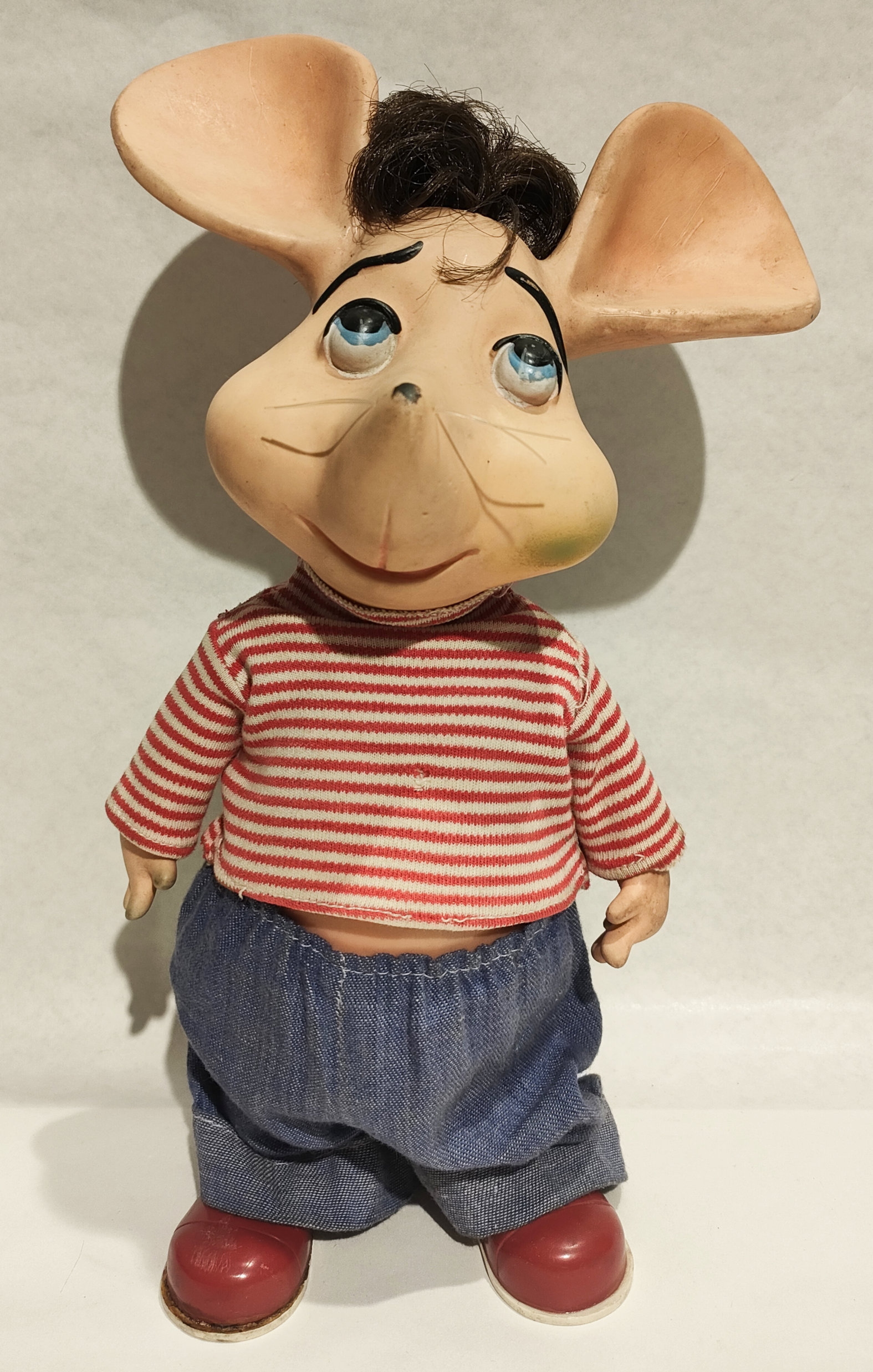 Topo Gigio –  Pantaloni e Maglietta in Tessuto – Capelli Veri