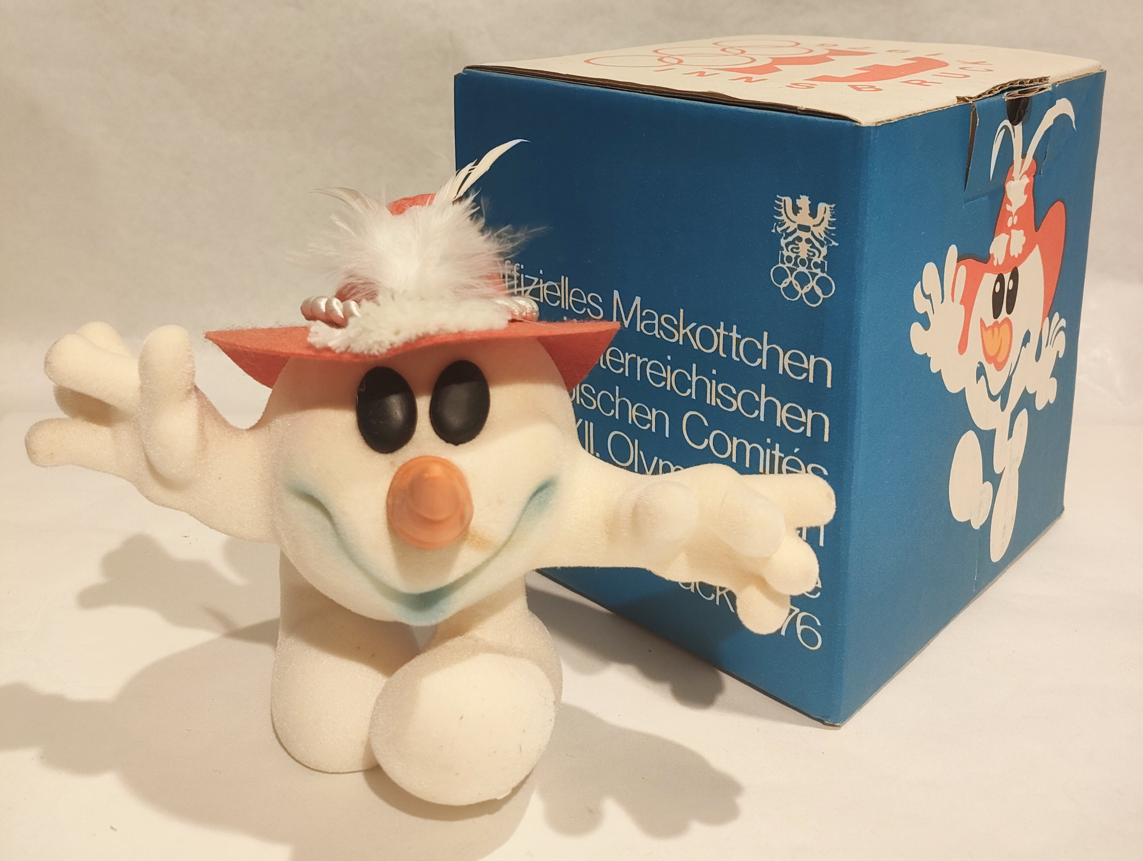 Schneemandl – Mascotte Olimpiadi Invernali Innsbruck 1976 – In Box