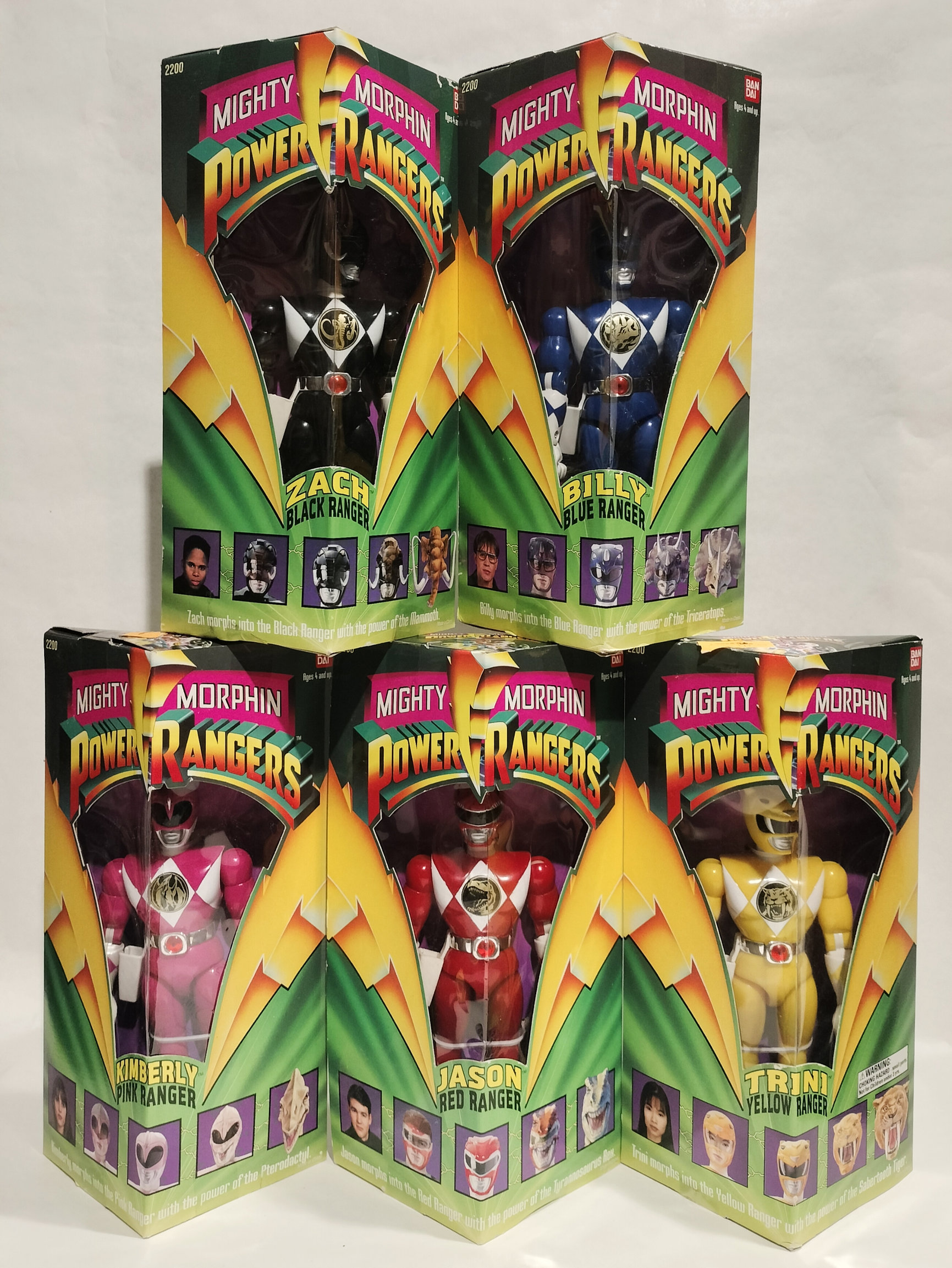 Power Rangers – Zach, Billly, Trini, Jason, Kimberly
