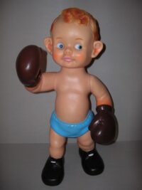BABY PUGILE CARNERA LEDRA (VARIANTE PUGNI MARRONI) – ANNI ’60 – 44CM