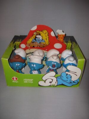 BOX PUFFI FURGA CPL (12 PEZZI) I PUFFI T.M. PEYO - 1982