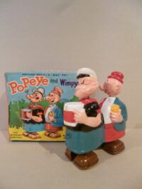 BRACCIO DI FERRO E POLDO WALK-A-WAY KFS MARX 1964 – IN BOX – 12CM