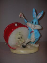 BUGS BUNNY CON TAMBURO (LAMPADA) – COMBEX -W.BROS PICT. INC. MADE IN ENGLAND 1964 – 24CM