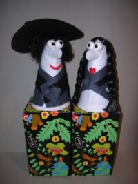 CABALLERO E CARMENSITA LENCI – ANNI ’60  -IN BOX – 14CM