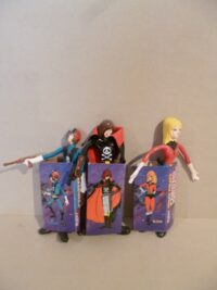 CAPITAN HARLOCK FLEXY – CEPPIRATTI – SERIE COMPLETA (HARLOCK YUKIE TADASHI) – 1978 RAI TOEI ANIMATION CO. – IN BLISTER -16-17-18CM
