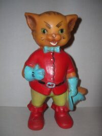 GATTO CON GLI STIVALI MAGLIA ROSSA – ANNI ’60  – 21CM