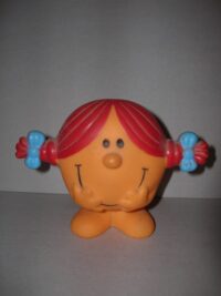 LITTLE MISS CAPELLI ROSSI E TRECCINE LEDRA ROGER HARGREAVES MADE IN ITALY 1984  – 11CM