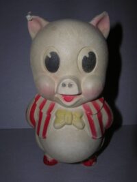 PALLINO -PORKY PIG- W.BROS CARTOONS INC. SUN RUBBER CO. USA – ANNI ’60  – 14CM