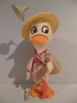 PAPERINO FUMATORE PESCATORE - ANNI '60  - 14CM