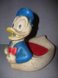 PAPERINO IN BARCA W.D.P. THE SUN RUBBER CO. USA – ANNI ’60  – 14CM