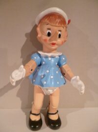 PINOCCHIETTA (BOCCA CON ROSSETTO E GUANCE ROSSE) LEDRA – 45CM