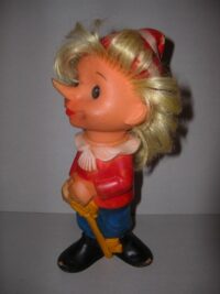 PINOCCHIO CON CHIAVE (CAPELLI VERI) – ANNI ’60  – 24CM
