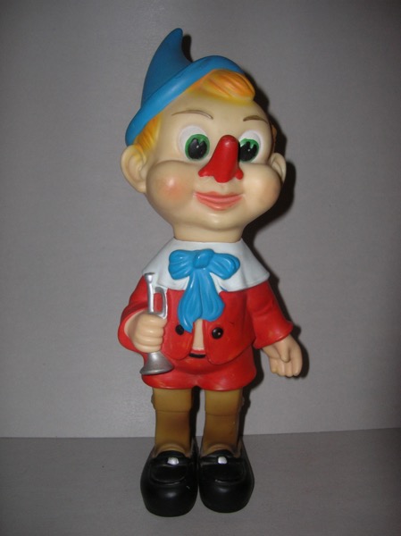 PINOCCHIO NASO ROSSO INDUSTRIA ARGENTINA – ANNI '70 – 34CM