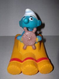 PUFFO IN ZATTERA FIBA PEYO -V310- 1984 MADE IN ITALY – 10CM