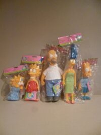 SIMPSONS FAMIGLIA COMPLETA 5PZ – OMER MARGIE BART LISA MAGGIE   – IN BLISTER  – 1990 – 14-35CM