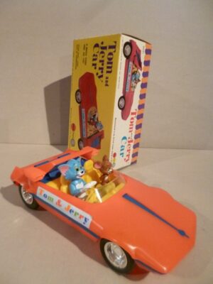 TOM E JERRY AUTO JUMBO MARX TOYS METRO GOLDWIN MAYER INC. 1974 - IN BOX -  7CM