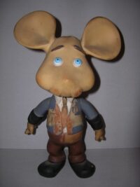 TOPO GIGIO CON BAFFI IN GIACCA E CRAVATTA – ANNI ’60  – 29CM