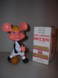 TOPO GIGIO PAVESINI CALCIATORE JUVENTUS – IN BOX –  CON CARTINA  – 12CM