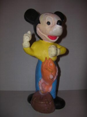TOPOLINO CON PESCE W.D.P. 1961 - 24CM