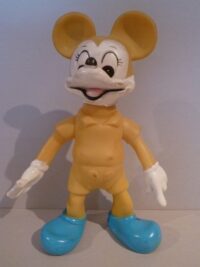 TOPOLINO MONOCOLORE GIALLO SCARPE BLU – ANNI’80 – 32CM