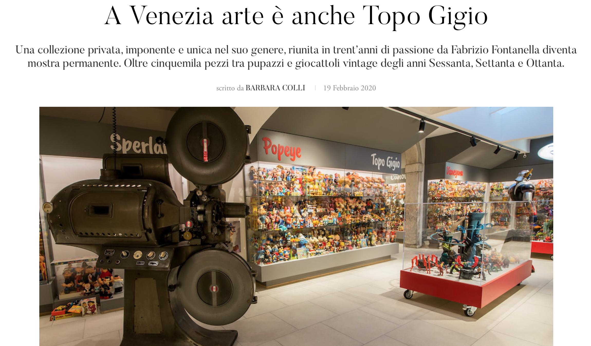 Art in Venice is Topo Gigio too